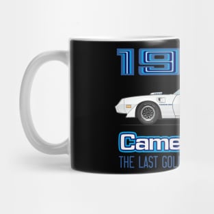 Factory Colors-Cameo White w. Blue Graphics Mug